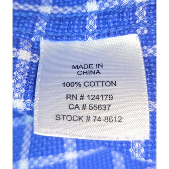 Johnston & Murphy Mens Blue Check Jacquard Dress Shirt Large - Picture 6 of 8